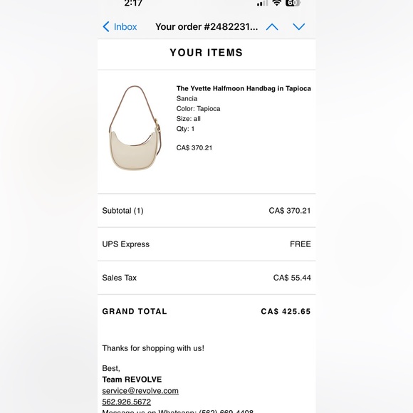 Sancia Yvette Half Moon Bag 🤍🌙 - Picture 7 of 7